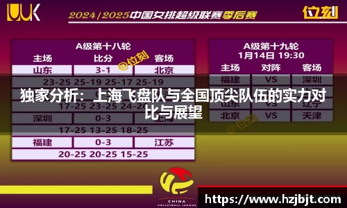 独家分析：上海飞盘队与全国顶尖队伍的实力对比与展望